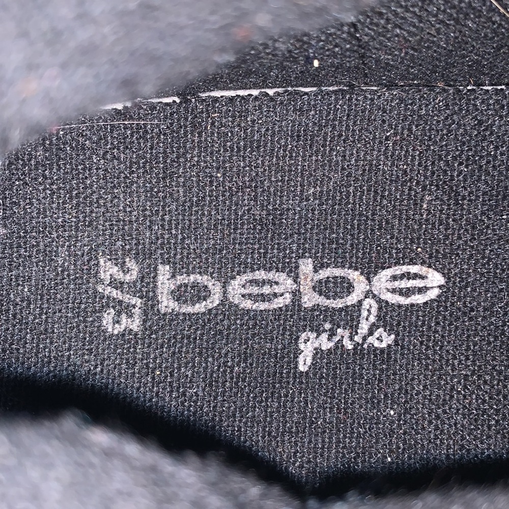 Bebe Laced Low-tops Shoes Black White Silver Girl Size 2/3 (A) - Picture 9 of 9